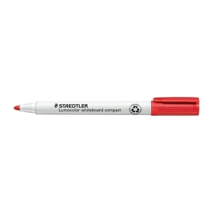 10 x Staedtler 341 Lumocolor Compact Whiteboard Marker Red