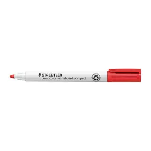 10 x Staedtler 341 Lumocolor Compact Whiteboard Marker Red
