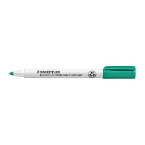 10 x Staedtler 341 Lumocolor Compact Whiteboard Marker Green