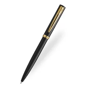 Waterman Impression Medium Ballpoint Pen Black Gold Trim