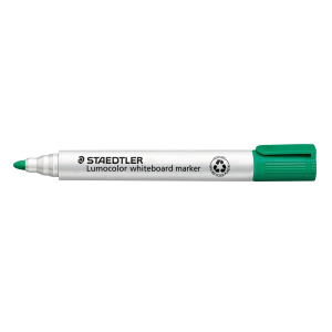 10 x Staedtler 351 Lumocolor Whiteboard Bullet Tip Marker Green