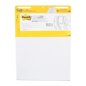 4 x Post-It 559SSN Super Sticky Easel Pad 635 x 775mm White 30 Sheets 4 Pack