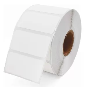 1 Roll Thermal Transfer 70mm X 40mm Perforated Labels White - 1000 Labels per Roll