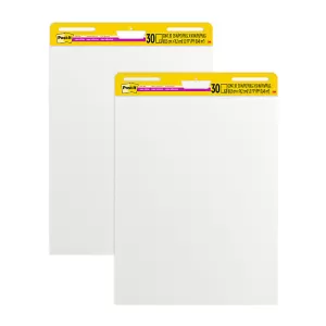 2 x Post-It 559 Easel Pad Self Stick 63.5 x 76.2mm White 30 Sheets 2 Pack