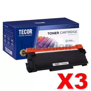 3 x Compatible Fuji Xerox CT202330 Black High Yield Toner Cartridge 2,600 pages - TECOR