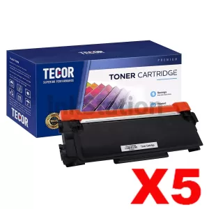 5 x Compatible Fuji Xerox CT202330 Black High Yield Toner Cartridge 2,600 pages - TECOR