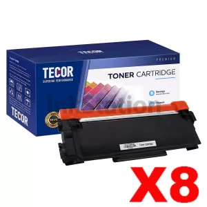 8 x Compatible Fuji Xerox CT202330 Black High Yield Toner Cartridge 2,600 pages - TECOR