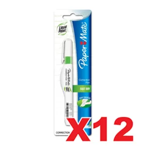 Paper Mate Liquid Paper Correction Pen 12 Pack