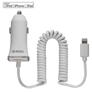 Moki Lightning Fixed Car Charger + USB Port