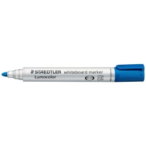 10 x Staedtler 351 Lumocolor Whiteboard Bullet Tip Marker Blue