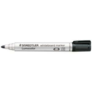 10 x Staedtler 351 Lumocolor Whiteboard Bullet Tip Marker Black