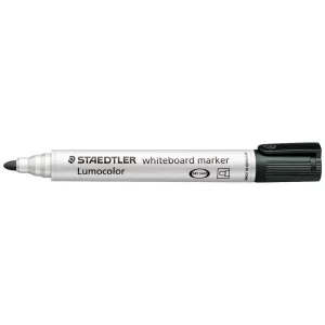 10 x Staedtler 351 Lumocolor Whiteboard Bullet Tip Marker Black