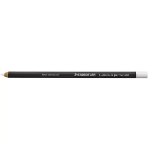 12 x Staedtler 108 20 Lumocolor Glasochrom Permanent Pencil White