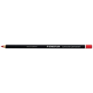 12 x Staedtler 108 20 Lumocolor Glasochrom Permanent Pencil Red