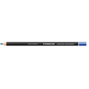 12 x Staedtler 108 20 Lumocolor Glasochrom Permanent Pencil Blue