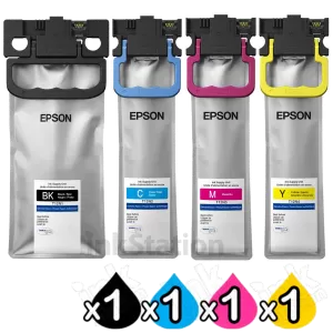 4 Pack Genuine Epson T12N Ink Pack Combo C13T12N100 - C13T12N400 [1BK,1C,1M,1Y]