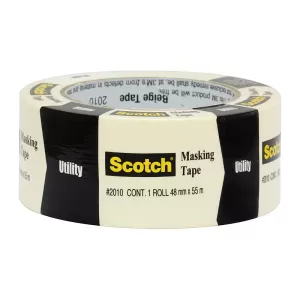 3M Scotch Masking Tape 48mm x 55m Utility 2010 Beige Pack of 12