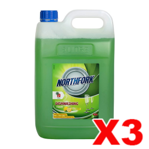 3 x Northfork GECA Dishwashing Liquid 5L