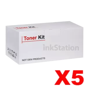 5 x Compatible Fuji Xerox CT202330 Black High Yield Toner Cartridge 2,600 pages - ECO Package