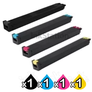 4 Pack Sharp MX-2630 / 2651 / 3051 / 3061 / 3071 / 3551 / 3561 / 3571 / 4051 / 4061 / 4071 / 5051 / 6071 Compatible MX61GT Toner Cartridge Combo [1BK,1C,1M,1Y]