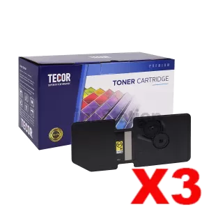 3 x Compatible Kyocera TK-5244K Black Toner Cartridges 4,000 pages - TECOR