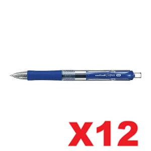 Uni-Ball Signo 152 Retractable Gel Ink Rollerball Pen 0.5mm Blue Pack of 12
