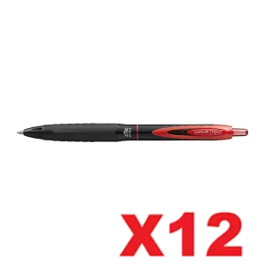 Uni-Ball Signo 307 Retractable Gel Ink Pen 0.7mm Red Pack of 12