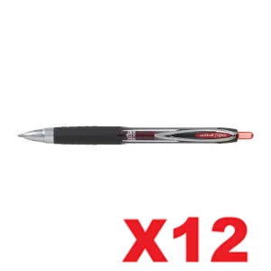 Uni-Ball Signo 207 Bold Retractable Gel Ink Pen 1.0mm Red Pack of 12