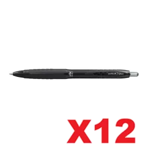 Uni-Ball Signo 307 Retractable Gel Ink Pen 0.7mm Black Pack of 12