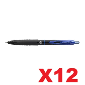 Uni-Ball Signo 307 Retractable Gel Ink Pen 0.7mm Blue Pack of 12