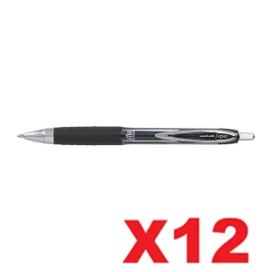 Uni-Ball Signo 207 Bold Retractable Gel Ink Pen 1.0mm Black Pack of 12