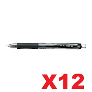 Uni-Ball Signo 152 Retractable Gel Ink Rollerball Pen 0.5mm Black Pack of 12