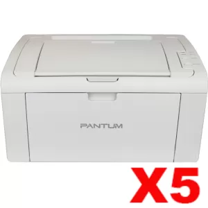 5 x Pantum P2509W Wireless Single Function Mono Laser Printer - Wi-Fi / USB
