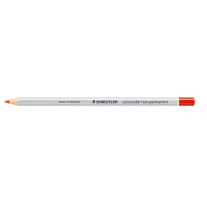 12 x Staedtler 108 Lumocolor Non-Permanent Dry Marking Pencil Red