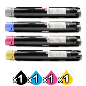 4 Pack Fuji Xerox DocuCentre-VI C2271, C3371, C5571, C6671, C7771 Compatible Toner Cartridges CT202634 - CT202637 [1BK,1C,1M,1Y]