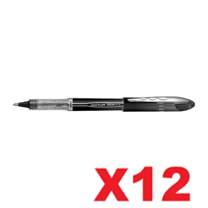 Uni-Ball Vision Elite Liquid Ink Rollerball Pen 0.5mm Black Pack of 12