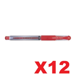Uni-Ball Signo Gel Grip Gel Pen 0.7mm Red Pack of 12