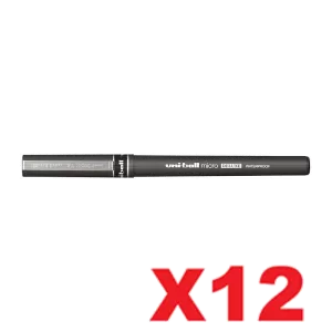 Uni-Ball Deluxe Liquid Ink Rollerball Pen 0.5mm Red Pack of 12