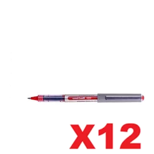 Uni-Ball Eye Liquid Ink Rollerball Pen 0.7mm Red Pack of 12