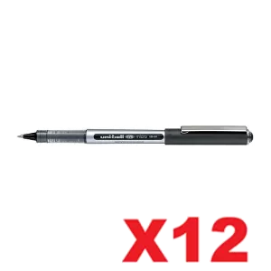 Uni-Ball Eye Liquid Ink Rollerball Pen 0.5mm Black Pack of 12