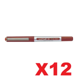Uni-Ball Eye Liquid Ink Rollerball Pen 0.5mm Red Pack of 12