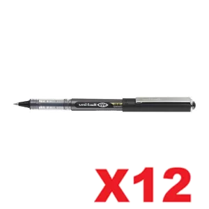Uni-Ball Eye Liquid Ink Rollerball Pen 0.38mm Black Pack of 12