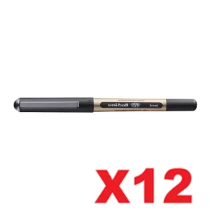 Uni-Ball Eye Liquid Ink Rollerball Pen 1.0mm Black Pack of 12