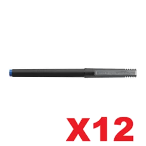 Uni-Ball Micro Liquid Ink Rollerball Pen 0.5mm Blue Pack of 12