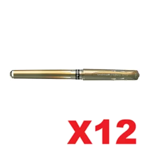 Uni-Ball Signo Broad Gel Pen Gold Pack of 12
