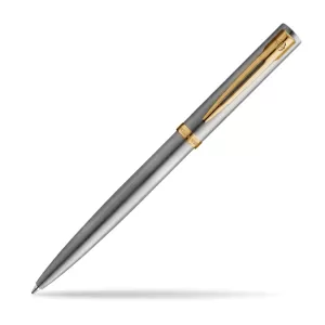 Waterman Impression Medium Ballpoint Pen Stainless Steel Gold Trim