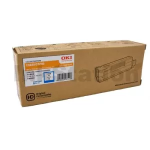 OKI C5650, C5750 Genuine Cyan Toner Cartridge - 2,000 pages (43872311)