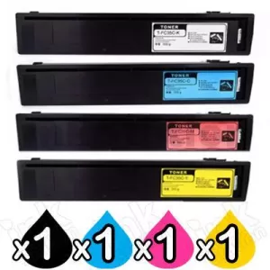 4-Pack Compatible Toshiba e-Studio 2500C, 3500C, 3510C Toner Cartridges Combo T-FC35 [BK+C+M+Y]