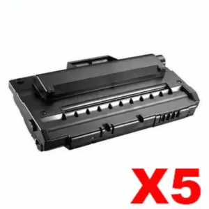 5 x Dell 1600 Black Compatible Laser Toner Cartridge - 3,000 pages