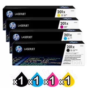 4 Pack HP CF400X-CF403X (201X) Genuine Toner Cartridges [1BK,1C,1M,1Y]